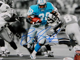 Barry Sanders Signed Detroit Lions 8x10 BW Color Running PF. Photo- JSA W Auth