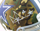 Dak Prescott Autographed Cowboys Authentic Camo F/S Helmet-Beckett W *White