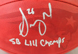 Sony Michel SB Ball Autographed NFL Duke Football w/insc.- Beckett W Auth *Silve