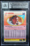 1990 Fleer #10A Joe Montana Auto San Francisco 49ers BAS Autograph 10