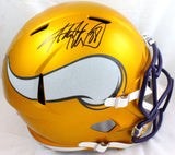 Adrian Peterson Autographed Vikings F/S Flash Speed Helmet-Beckett W Hologram