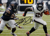 Lamar Miller Signed *Black Houston Texans 8x10 Breakaway Run Photo- JSA W Auth