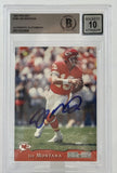 1993 Pro Set #198 Joe Montana Auto Kansas City Chiefs BAS Autograph 10