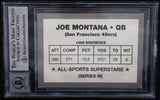 1989-90 All-Sport Superstars #SERIES 3 Joe Montana SF 49ers BAS Autograph 10