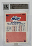 1986-87 Fleer #89 Kurt Rambis RC Los Angles Lakers BGS Autograph 10