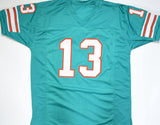 Dan Marino Autographed Teal Pro Style Jersey - JSA *Black