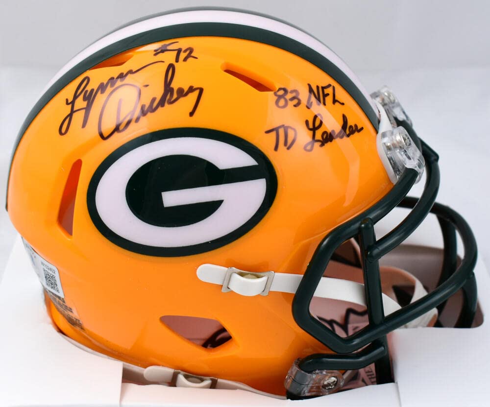 Lynn Dickey Signed Packers Speed Mini Helmet w/83 NFL TD Leader
