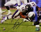 Ray Lewis Signed Baltimore Ravens 8x10 Tackling McNair Photo- JSA W Auth *Black