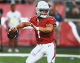 Kyler Murray Autographed Cardinals Close Up Passing 16x20 Photo- Beckett W *Silv