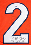 Champ Bailey Autographed Orange Pro Style STAT Jersey-Beckett W Hologram *Black