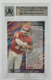 1995 Fleer Aerial Attack #3 Joe Montana Auto Kansas City Chiefs BAS Autograph 10