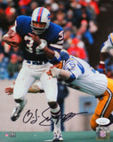 OJ Simpson Signed Buffalo Bills Run In Bloody Pants 8x10 HM Photo- JSA W *Black