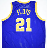 Sleepy Floyd Autographed Blue Pro Style Jersey- Beckett W Hologram *Black