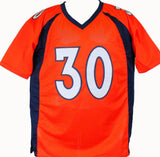 Phillip Lindsay Autographed Orange Pro Style Jersey w/Insc.-Beckett W Hologram