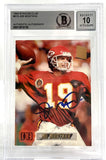 1994 Stadium Club #615 Joe Montana Auto Kansas City Chiefs BAS Autograph 10