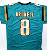 Mark Brunell Autographed Teal Pro Style Jersey - Prova *Black