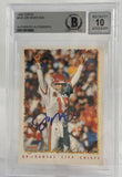 1995 Topps #420 Joe Montana Auto Kansas City Chiefs BAS Autograph 10