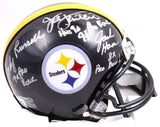 Ham Lambert Russell Autographed Steelers Mini Helmet WY22882-Beckett W Hologram Silver