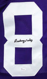 Anthony Carter Autographed Purple Pro Style Jersey- JSA Witness Authenticated *1