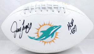 Jim Langer Autographed Miami Dolphins Logo Football W/ HOF- SGC Authenticated