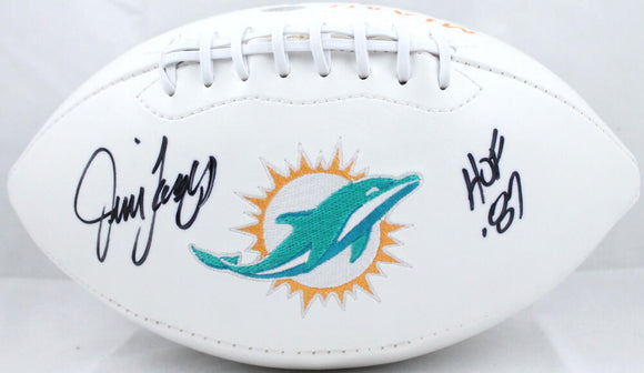 Jim Langer Autographed Miami Dolphins Logo Football W/ HOF- SGC Authenticated