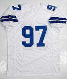 Taco Charlton Autographed White Pro Style Jersey- JSA Witnessed Auth