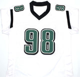 Jalen Carter Autographed White Pro Style Jersey- Beckett W Hologram *Black