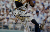 John Candelaria Signed Pittsburgh Pirates 8x10 Pitching Photo- Jersey Source Aut