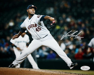 Michael Feliz Autographed Houston Astros 8X10 Pitching Photo- JSA W Auth