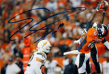 Emmanuel Sanders Autographed Broncos 8x10 Leap for Ball  Photo- JSA Witness Auth