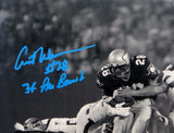 Curt Warner Autographed 8x10 Seattle Seahawks B&W Running Photo- JSA W Auth