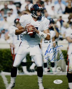 Matt Schaub Autographed 8x10 Virginia Cavaliers Passing Photo- JSA Authenticated