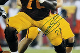 Tyron Smith Autographed 8x10 USC Trojans Maroon Jersey Photo- JSA Witness Authen