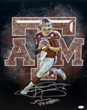 Johnny Manziel Autographed 16x20 A&M Logo Photo W/ Johnny Football- JSA W Au