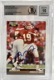 1995 Pro Line #12 Joe Montana Auto Kansas City Chiefs BAS Autograph 10