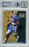 1993 Skybox Premium #144 Michael Strahan RC New York Giants BAS Autograph 10