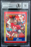 1990 Score #594 Joe Montana Auto San Francisco 49ers BAS Autograph 10