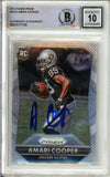 2015 Panini Prizm #201A Amari Cooper RC Raiders BAS Autograph 10