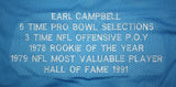 Earl Campbell Autographed Blue Pro Style Stat1 Jersey With HOF- JSA W *Black