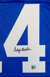 Craig Morton Autographed Blue Pro Style Jersey- The Jersey Source Authenticated