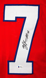 AJ Epenesa Autographed Red Pro Style Jersey - Beckett W Auth *7