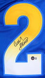 Cam Akers Autographed Blue/Yellow Pro Style Jersey-Beckett W Hologram *Black