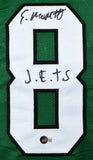 Elijah Moore Autographed Green Pro Style Jersey w/J.E.T.S *Smear-BAW Hologram