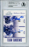 2004 Absolute Memorabilia Team Tandems #TAN3 Ray Lewis / Jamal Lewis Ravens BGS Autograph 10