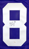 Brad Wing Autographed Purple College Style Jersey- JSA Witnessed Auth