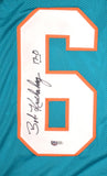 Bob Kuechenberg Autographed Teal Pro Style Jersey w/ 17-0- Beckett Hologram *Bla