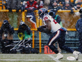 Lamar Miller Signed Houston Texans 8x10 Running In Snow Photo- JSA W Auth *Left