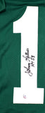 Johnny Lattner Autographed Green College Style Jersey w/HT 53- BA Holo *Black