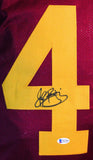 John Riggins Autographed Maroon/ Yellow Pro Style Jersey- Beckett W *Black