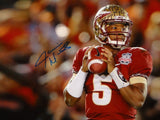 Jameis Winston Autographed 16x20 Looking To Pass Photo- JSA Authenticated